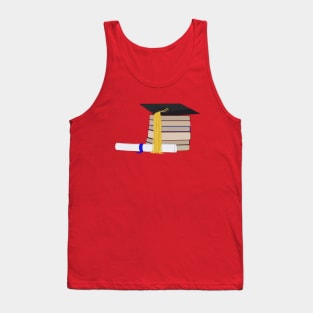 Books, Graduate Cap and Certificate Tank Top